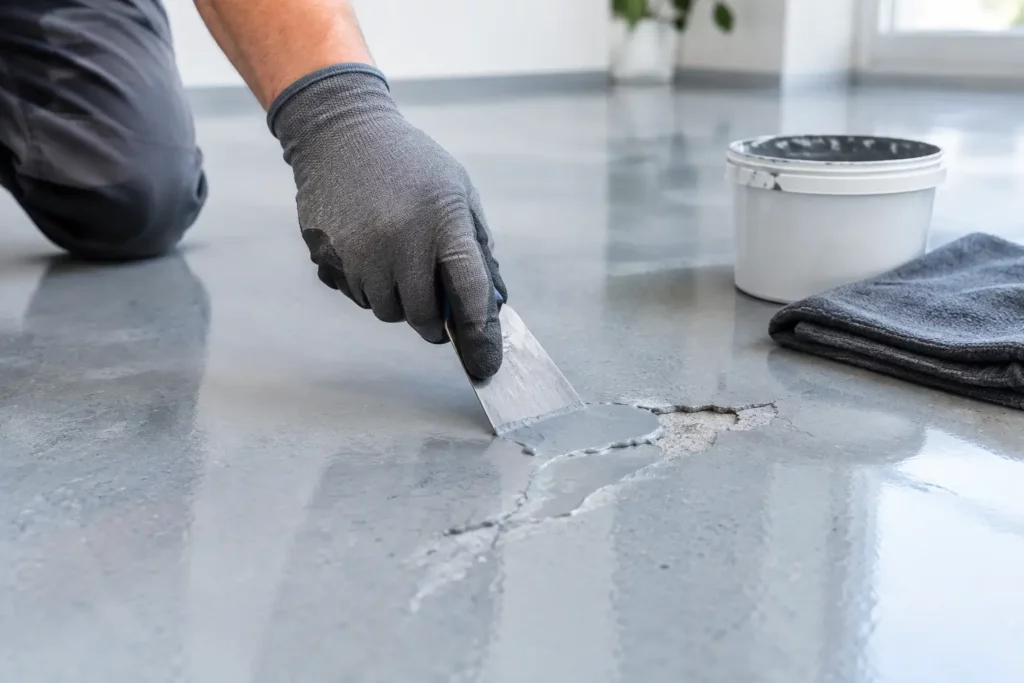 Réparer une surface epoxy abîmée sans tout refaire